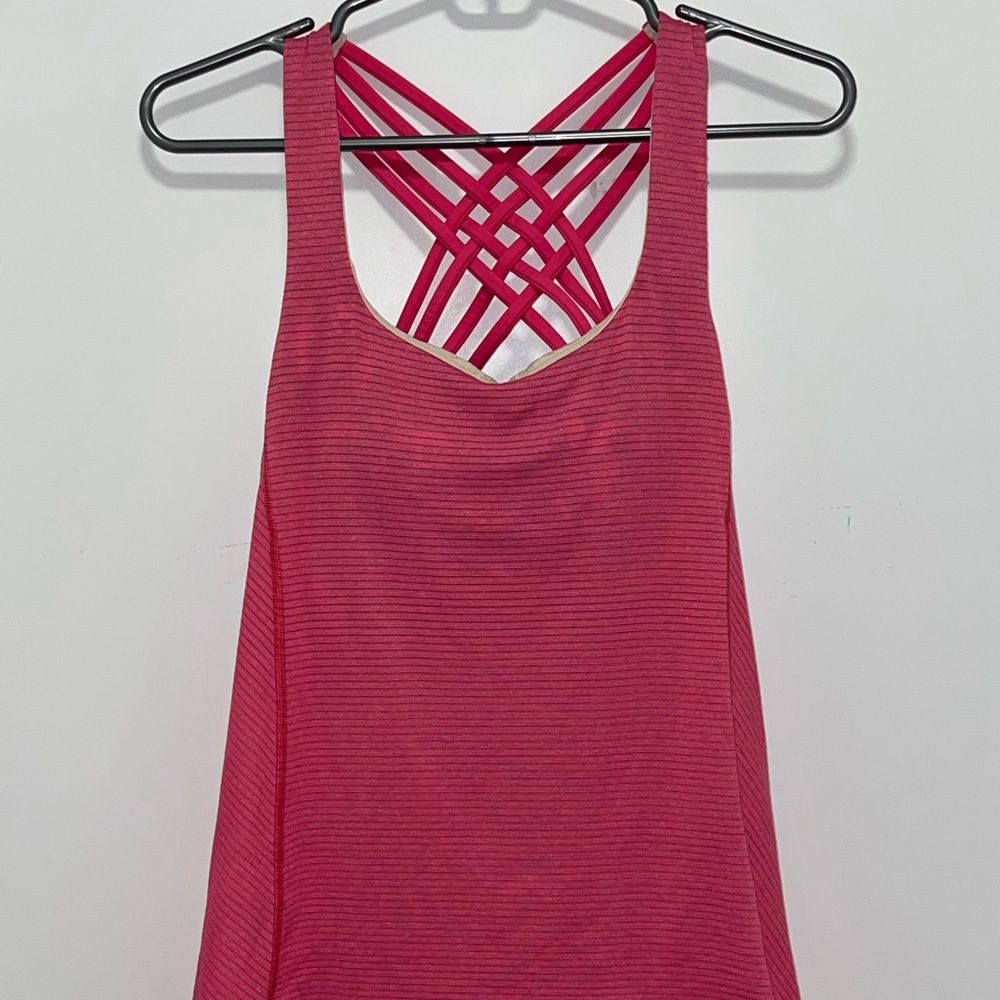 Lululemon Athletica Free To Be Wild Pink Tank Top